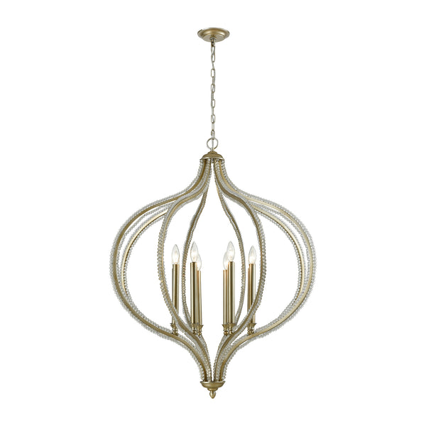 Bennington 8 Aged Silver Light Glass Vintage Fixture Ceiling Pendant