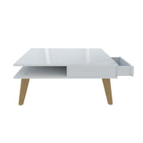 Symbiosis Prism Gloss White Coffee Table with 2 Drawers