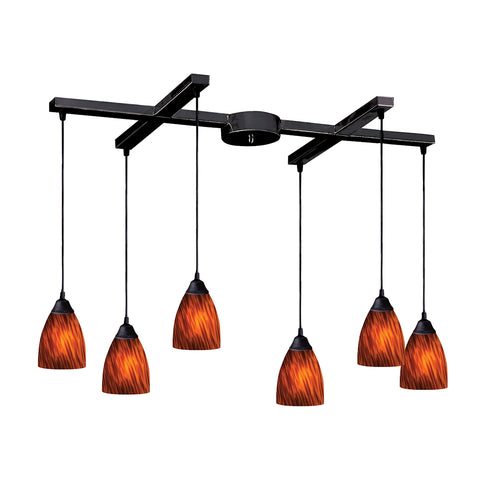 Classico Coll Dark Rust Espresso Light Glass Vintage Fixture Ceiling Pendant