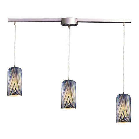Molton Collection Molten Ocean Light Glass Vintage Fixture Ceiling Mini Pendant