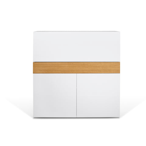 The TemaHome Pure White / Oak Focus Workstation 9500.052606