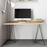 Tema Pure White & Oak Flow Desk