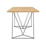 Tema Pure White & Oak Flow Desk