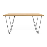 Tema Pure White & Oak Flow Desk