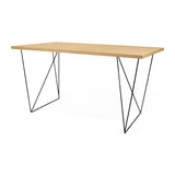 Tema Pure White & Oak Flow Desk