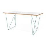 Tema Pure White & Oak Flow Desk