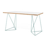 Tema Pure White & Oak Flow Desk