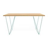 Tema Pure White & Oak Flow Desk