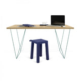 Tema Pure White & Oak Flow Desk