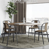 Tema Row 59'' Round Table with Trestles