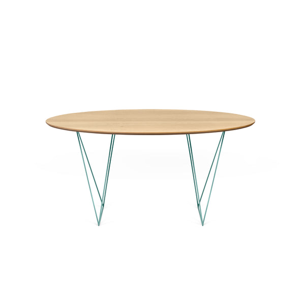The TemaHome Row 59'' Round Table with Trestles 9500.053580
