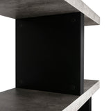 Tema Step High Concrete Look / Pure Black Shelving Unit