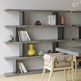 Tema Step High Concrete Look / Pure Black Shelving Unit