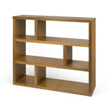 Tema Dublin Low Wood Shelving Walnut Unit Bookcase