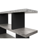 Tema Step Low Concrete Look / Pure Black Shelving Unit