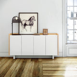Tema Oak / Pure White Skin Sideboard