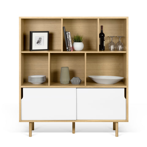 The TemaHome Dann Oak Cupboard with Wood Legs 9500.400940