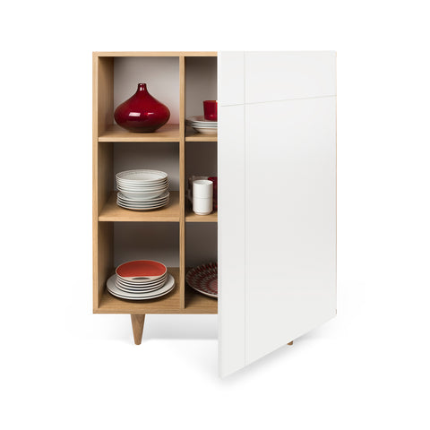 The Tema Cruz Cupboard Oak / Pure White 9500.401367