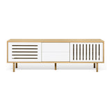 The TemaHome Dann 201 Stripes Oak Sideboard with Oak Feet 9500.402609