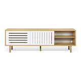 Tema Dann 201 Stripes Oak Sideboard with Oak Feet