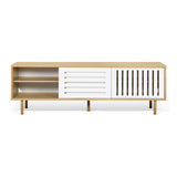 Tema Dann 201 Stripes Oak Sideboard with Oak Feet