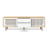 Tema Dann 201 Stripes Oak Sideboard with Oak Feet