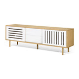 Tema Dann 201 Stripes Oak Sideboard with Oak Feet