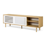 Tema Dann 201 Stripes Oak Sideboard with Oak Feet