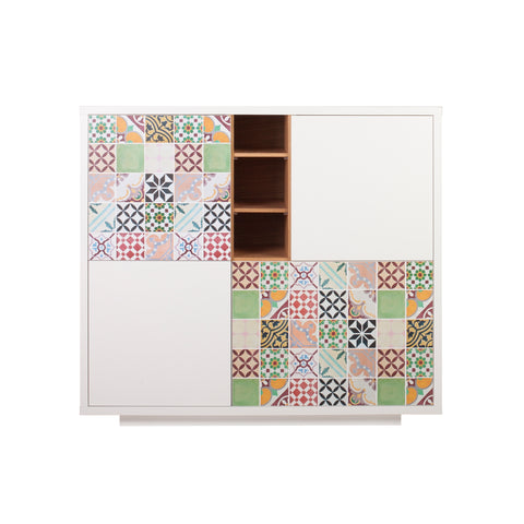 TemaHome Niche Cupboard with Tile-Printed Doors 9500.402968
