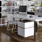Tema Multi 71" Table Top with Square Chrome Legs