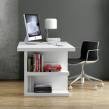 Tema Multi 63" Dining / Work Table Top with Pure White Storage Legs