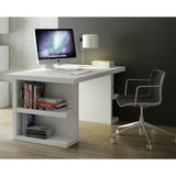Tema Multi 63" Dining / Work Table Top with Pure White Storage Legs