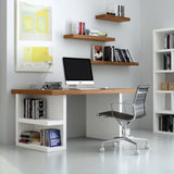 Tema Multi 63" Dining / Work Table Top with Pure White Storage Legs