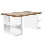 The TemaHome Multi 71" Dining / Work Table Top with Pure White Storage Legs 9500.620225