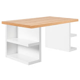 The TemaHome Multi 71" Dining / Work Table Top with Pure White Storage Legs 9500.620232