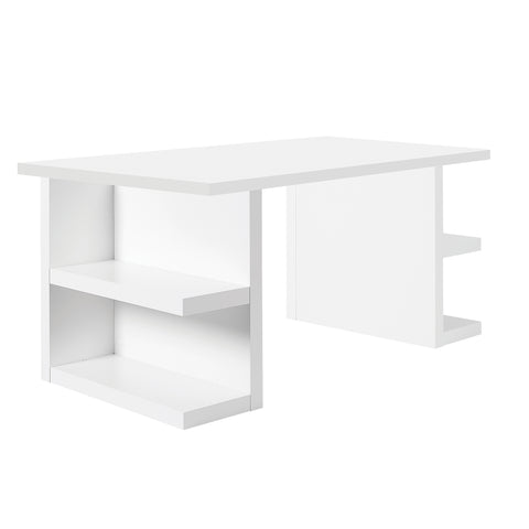 The TemaHome Multi 71" Dining / Work Table Top with Pure White Storage Legs 9500.620881
