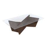 Tema Oliva Coffee Table, Walnut / Glass Top