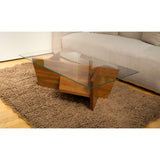Tema Oliva Coffee Table, Walnut / Glass Top