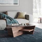 Tema Oliva Coffee Table, Walnut / Glass Top