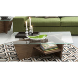 Tema Oliva Coffee Table, Walnut / Glass Top