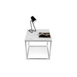 The TemaHome Prairie 20X20 Marble End Table 9500.625053