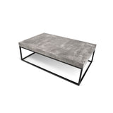 Tema Petra 47X30 Concrete Look Top Black Legs Coffee Table