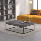 Tema Petra 47X30 Concrete Look Top Black Legs Coffee Table