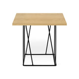The TemaHome Helix 20x20 Side Table with Black Lacquered Steel Legs 9500.626838