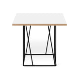 The TemaHome Helix 20x20 Side Table with Black Lacquered Steel Legs 9500.626845