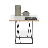Tema Helix 20x20 Side Table with Black Steel Legs