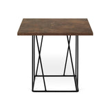 The TemaHome Helix 20x20 Side Table with Black Lacquered Steel Legs 9500.626852