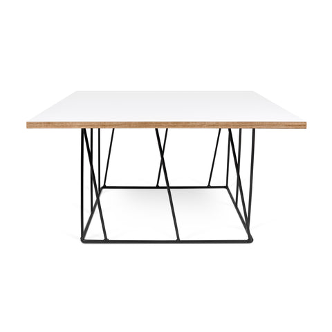 The TemaHome Helix 30x30 Coffee Table with Black Lacquered Steel Legs 9500.626890