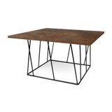 Tema Helix 30x30 Coffee Table with Black Steel Legs