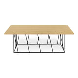 The TemaHome Helix 47x30 Coffee Table with Black Lacquered Steel Legs 9500.626937